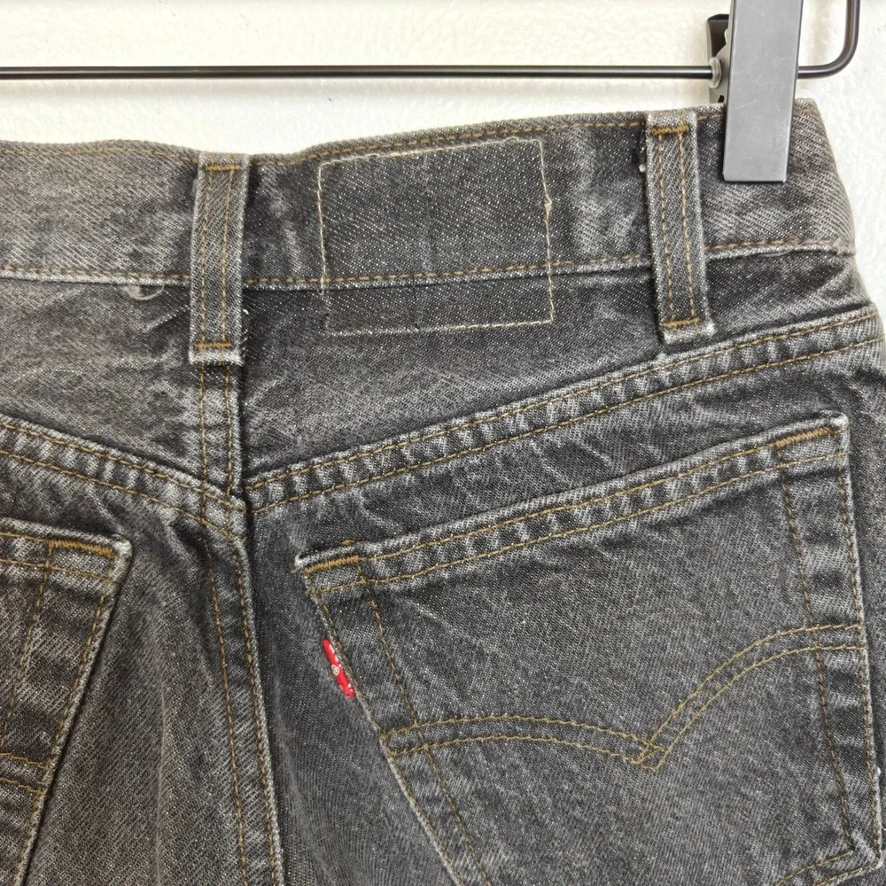 Vintage 90s Levis Women 701 Jeans 24 Black High Waisted Straight Leg Made in USA